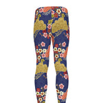 Japanese Cherry Blossom Pattern Print Men's leggings