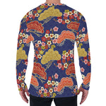 Japanese Cherry Blossom Pattern Print Men's Long Sleeve T-Shirt