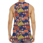 Japanese Cherry Blossom Pattern Print Men's Muscle Tank Top