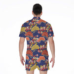 Japanese Cherry Blossom Pattern Print Men's Rompers