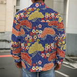 Japanese Cherry Blossom Pattern Print Men's Shirt Jacket