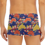 Japanese Cherry Blossom Pattern Print Men's Short Boxer Briefs