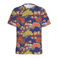 Japanese Cherry Blossom Pattern Print Men's Athletic T-Shirt