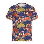 Japanese Cherry Blossom Pattern Print Men's Sports T-Shirt