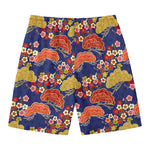 Japanese Cherry Blossom Pattern Print Men's Swim Trunks