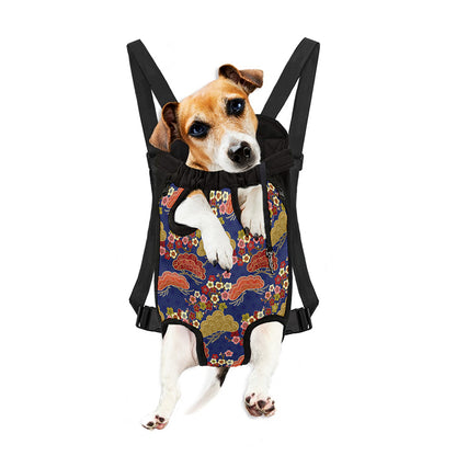 Japanese Cherry Blossom Pattern Print Pet Carrier Backpack