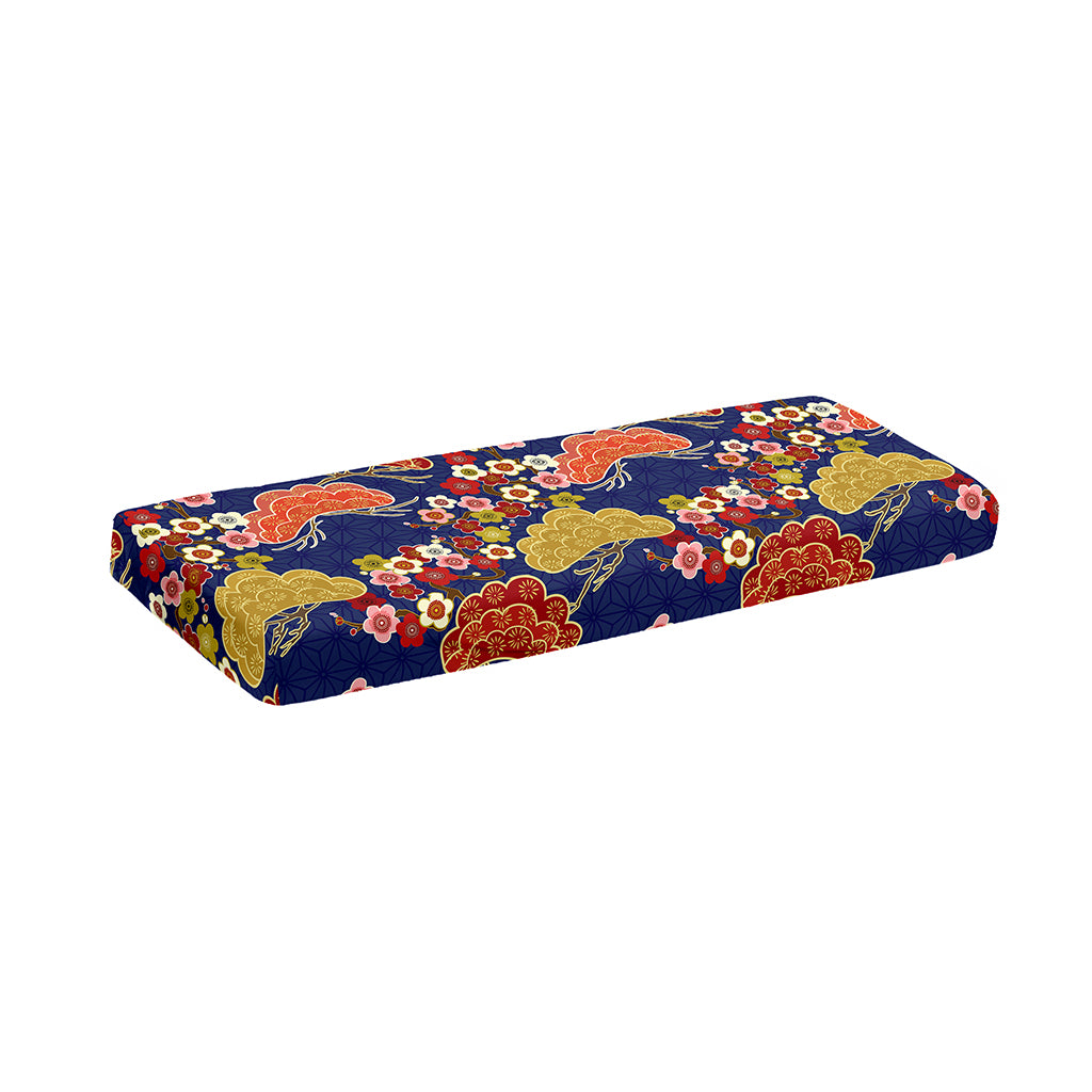 Japanese Cherry Blossom Pattern Print Piano Keyboard Cover