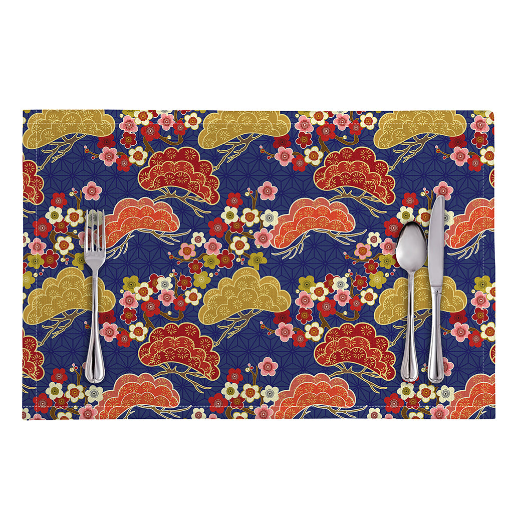 Japanese Cherry Blossom Pattern Print Placemat