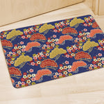 Japanese Cherry Blossom Pattern Print Polyester Doormat