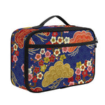Japanese Cherry Blossom Pattern Print Portable Lunch Bag