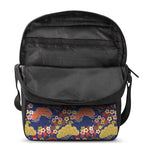 Japanese Cherry Blossom Pattern Print Rectangular Crossbody Bag