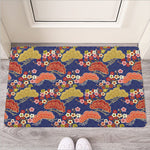 Japanese Cherry Blossom Pattern Print Rubber Doormat
