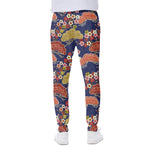 Japanese Cherry Blossom Pattern Print Scuba Joggers