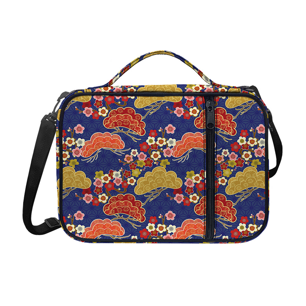 Japanese Cherry Blossom Pattern Print Shoulder Strap Bible Bag