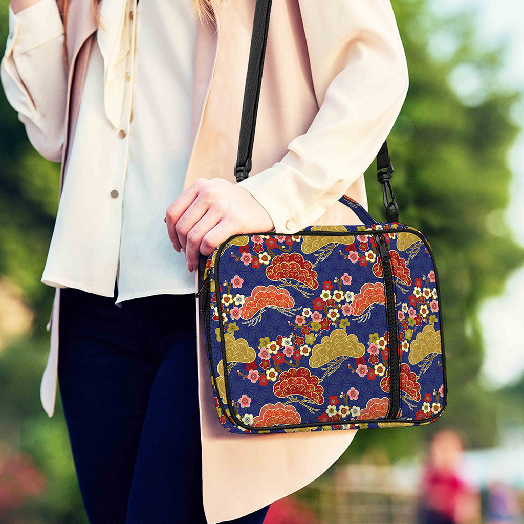 Japanese Cherry Blossom Pattern Print Shoulder Strap Bible Bag