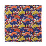 Japanese Cherry Blossom Pattern Print Silk Bandana