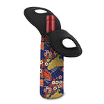 Japanese Cherry Blossom Pattern Print Single Neoprene Wine Tote