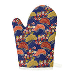 Japanese Cherry Blossom Pattern Print Single Oven Mitt