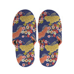 Japanese Cherry Blossom Pattern Print Slippers