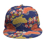 Japanese Cherry Blossom Pattern Print Snapback Cap