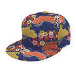 Japanese Cherry Blossom Pattern Print Snapback Cap