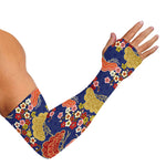 Japanese Cherry Blossom Pattern Print Sun Protection Arm Sleeves