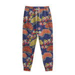 Japanese Cherry Blossom Pattern Print Sweatpants