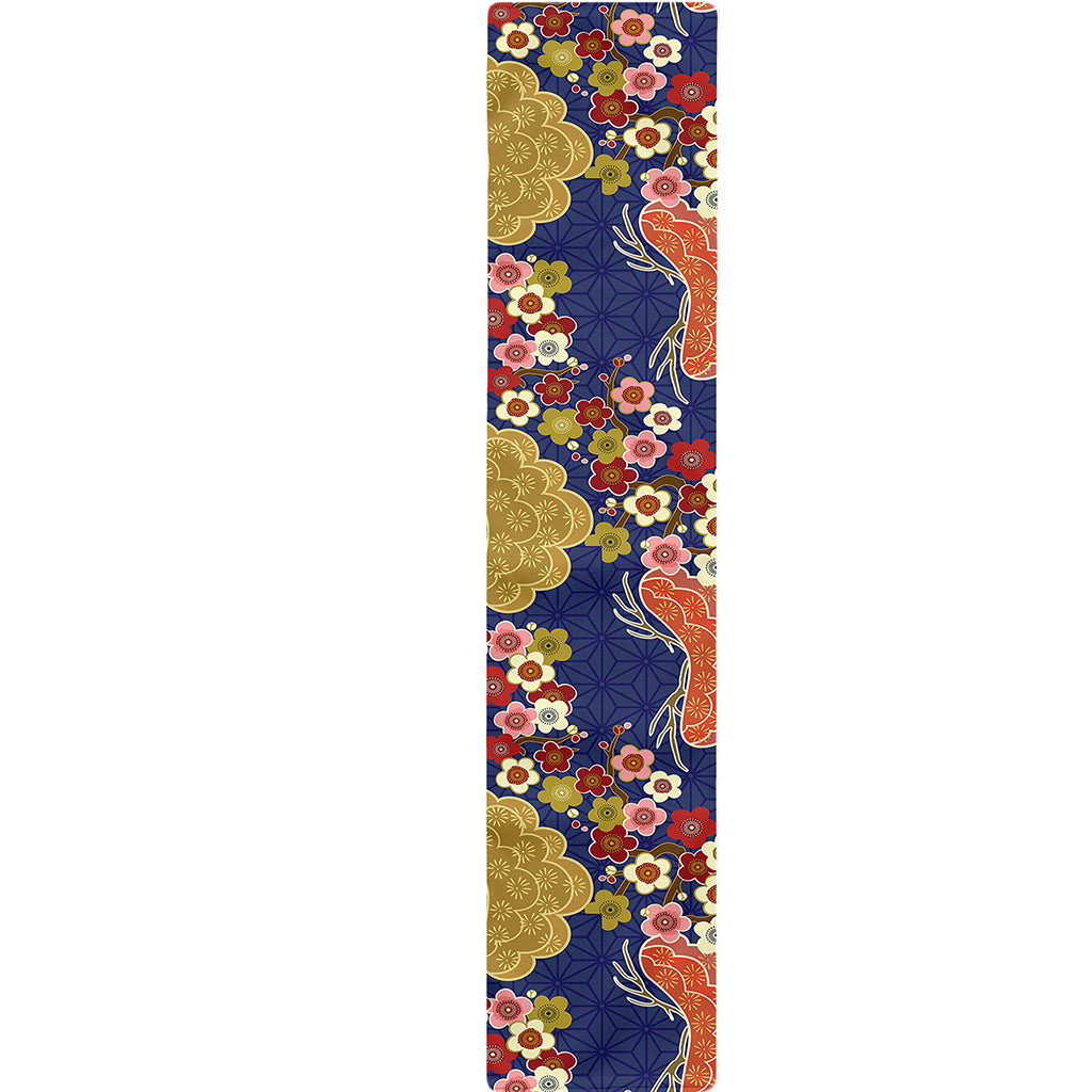 Japanese Cherry Blossom Pattern Print Table Runner