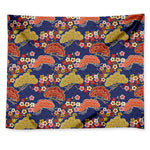 Japanese Cherry Blossom Pattern Print Tapestry