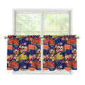 Japanese Cherry Blossom Pattern Print Tier Curtains
