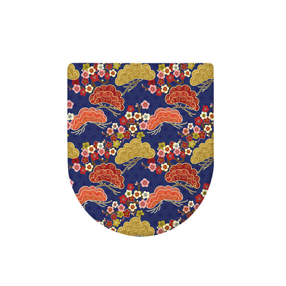 Japanese Cherry Blossom Pattern Print Toilet Lid Cover