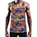 Japanese Cherry Blossom Pattern Print Men's Workout Tank Top