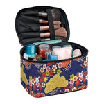 Japanese Cherry Blossom Pattern Print Travel Makeup Bag