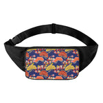 Japanese Cherry Blossom Pattern Print Waist Bag