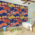 Japanese Cherry Blossom Pattern Print Wall Sticker