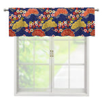 Japanese Cherry Blossom Pattern Print Window Valance