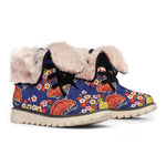 Japanese Cherry Blossom Pattern Print Winter Boots