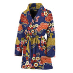Japanese Cherry Blossom Pattern Print Women's Bathrobe