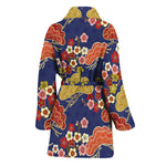 Japanese Cherry Blossom Pattern Print Women's Bathrobe