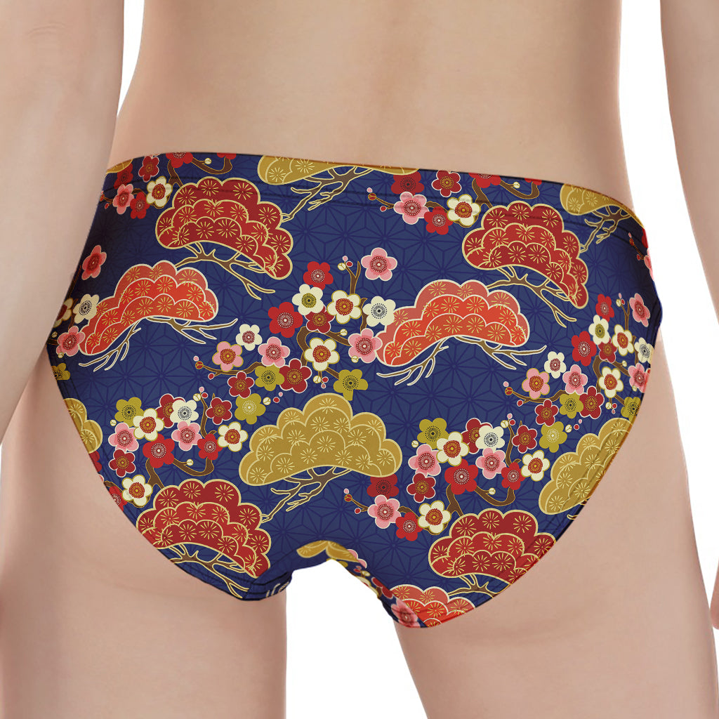 Japanese Cherry Blossom Pattern Print Women's Panties