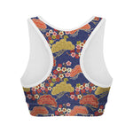 Japanese Cherry Blossom Pattern Print Women's Sports Bra