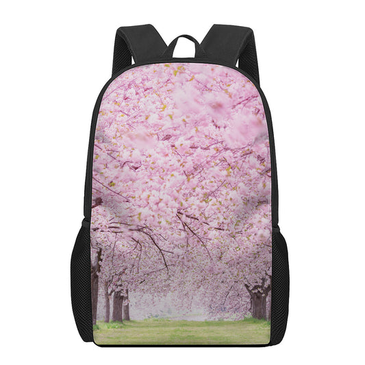 Japanese Cherry Blossom Tree Print 17 Inch Backpack