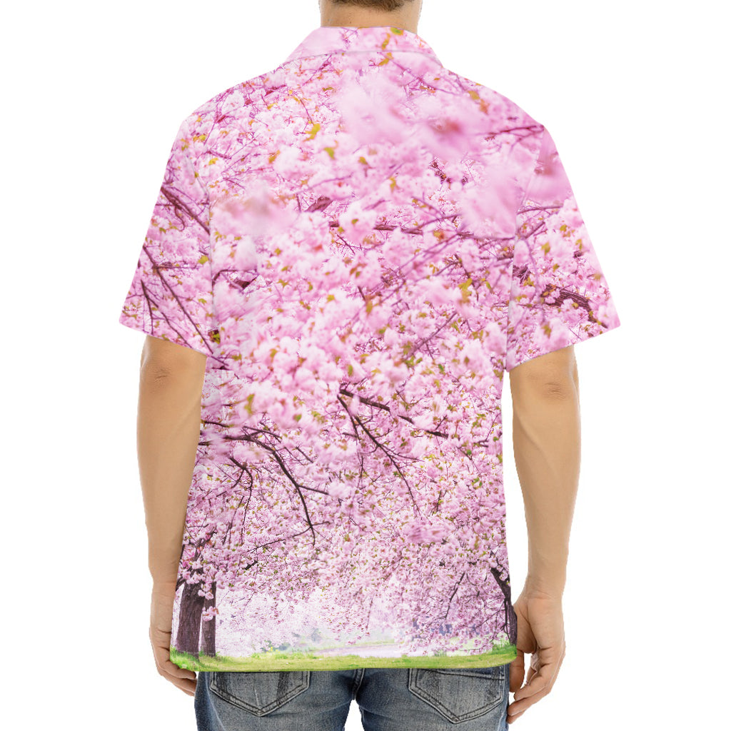 Japanese Cherry Blossom Tree Print Aloha Shirt