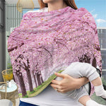 Japanese Cherry Blossom Tree Print Baby Seat Cover