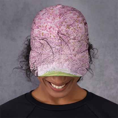 Japanese Cherry Blossom Tree Print Baseball Cap