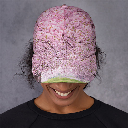 Japanese Cherry Blossom Tree Print Baseball Cap