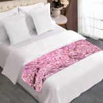 Japanese Cherry Blossom Tree Print Bed Runner