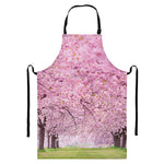 Japanese Cherry Blossom Tree Print Bib Apron With Pocket