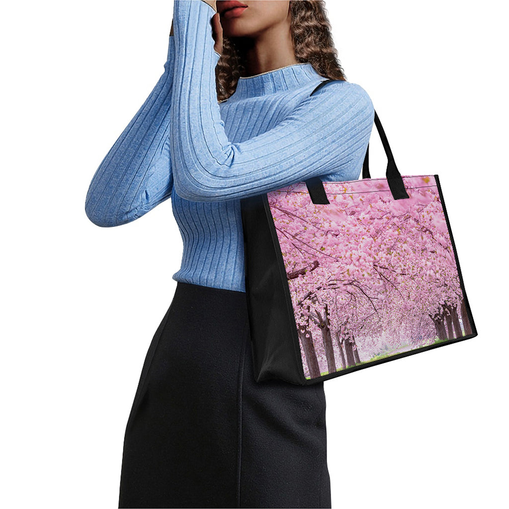 Japanese Cherry Blossom Tree Print Canvas Tote Bag
