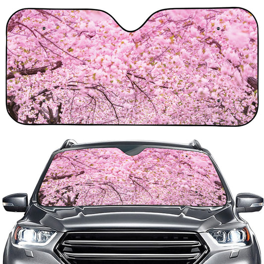 Japanese Cherry Blossom Tree Print Car Windshield Sun Shade